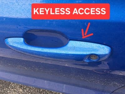 Poignée de porte de la Ford Focus équipée de l’accès sans clé