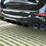 Bouclier arrière et sorties d’échappement de la Mercedes C300