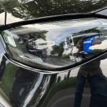 Optique avant à LED de la Mercedes C300 noire